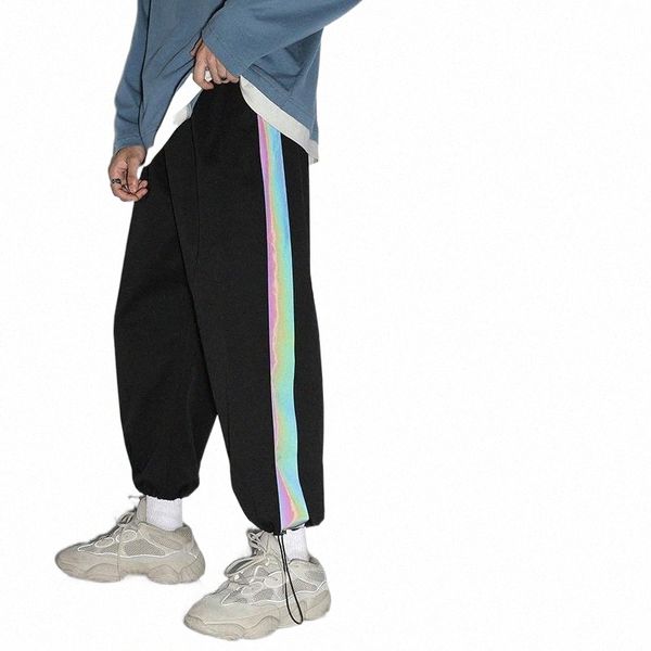 

hip hop pants men loose joggers streetwear harem clothes ankle length trousers harajuku casual sweatpant men's u3hg#, Black