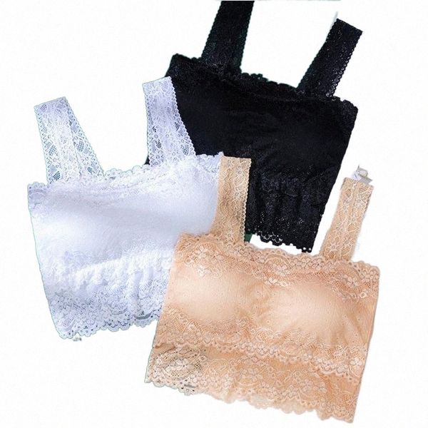 

summer thin section lace beauty back small camisole girl's tube underwear bust anti-exposure wrap-around base black an bras b14u#, Red;black