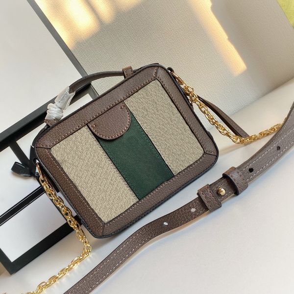 

g fashion shoulder bag 602 classic handbag 576 messenger bags elegant and retro box bags leather handle with metal chain strap design