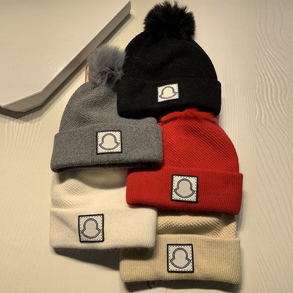 

knitted hat designer beanie skull caps for man woman winter protection hats 5 colors, Blue;gray