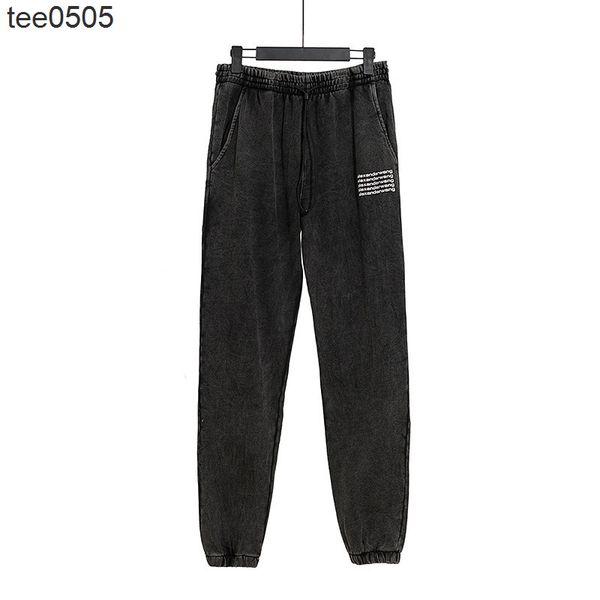 

ne wash used pants men's fashion pants terry thin sports pants, Black