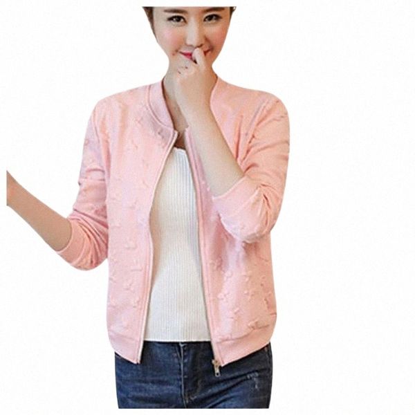 

fashion pockets winter autumn jacket long sleeve solid o-neck zipper women's jacket casual short baseball coat wom1 p3fy#, Black;brown