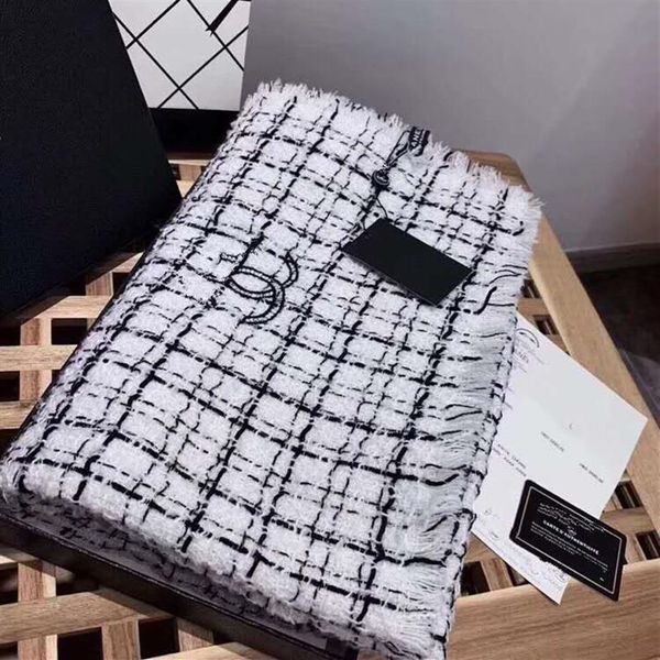 

2 color fashion cashmere blended plaid warm scarf woman and men scarves classic big letter shawl size 180x70 cm without bo309q, Blue;gray