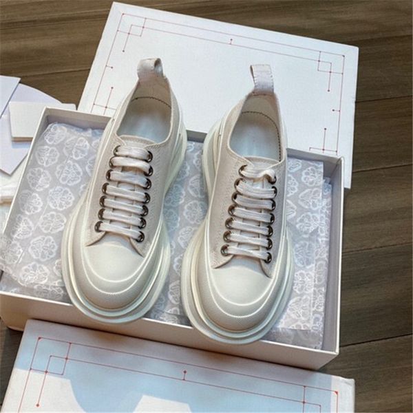 

trendy simple casual shoes low lace up round toe couple shoes thick sole sneakers