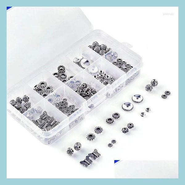 

charms charms 300pcs sier loose spacer beads round metal for friendship bracelets jewelry making necklaces drop delivery 20 bdegarden dhdpp, Bronze;silver