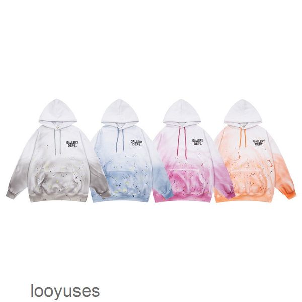 

hoodies mens designer galleryes dept hoodie still long autumn winter high street trend polyester cotton plush splash hand painted, Black