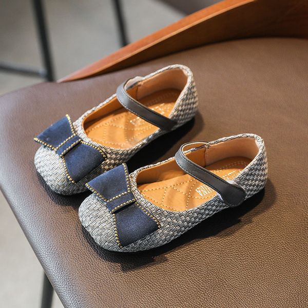 

sneakers 2 3  5 6 7 8 9 10 years kids fashion bow party little girls shoes princess elegant children s leather for school 220915, Black;red