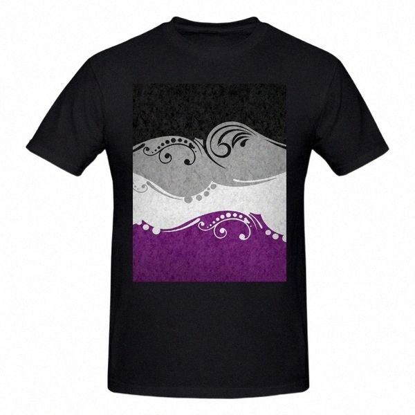 

asexual ornamental flag men's basic short sleeve t-shirt graphic funny r333 tee eur size t-shirts o3o9#, White;black
