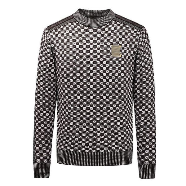 

winter fashion classic designer sweater men ladies knitwear premium casual mid collar sportswear letters luxury pullover -3xl tc089, White;black