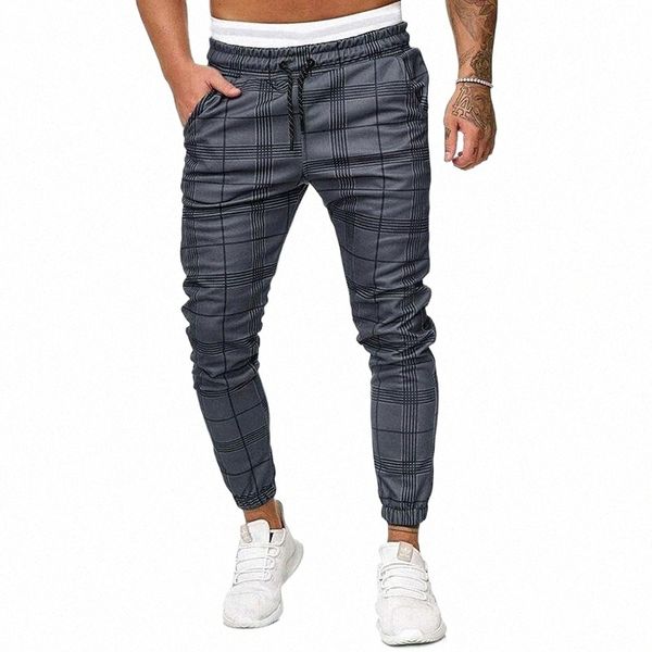 

mens plaid pants men casual jogger pants striped trousers mens hip hop fashion cargo men asian size1 w8fu#, Black