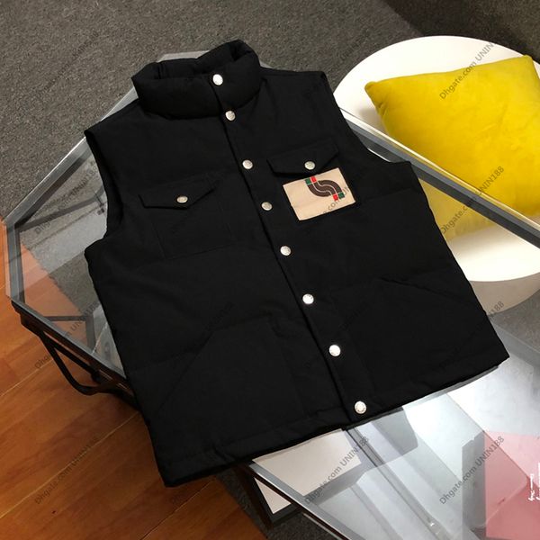 

22f/w famous designer luxury men women g vest co-branded canada north winter down jacket coat thicken man woman puffer jackets black and blu, Black;white