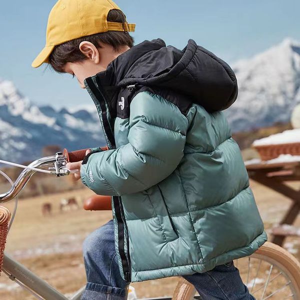 

men's down & parkas coat winter winter down coat children's designer jacket hooded solid color outwear warm clothing for boys and, Black
