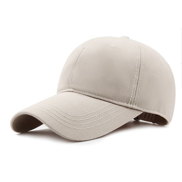 

9cm long brim soft baseball cap made of pure cotton with large circumference enlarged and deepened, Blue;gray