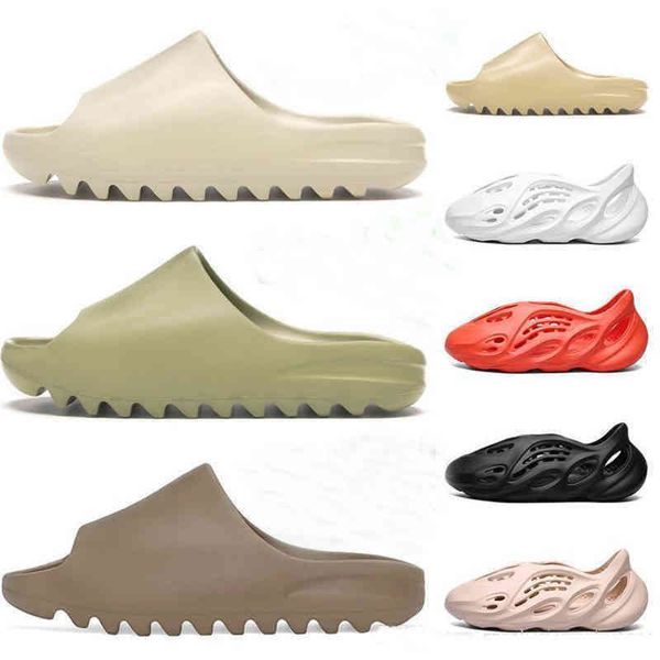 

slipper fashion yeesys slides kanyes foam west clog triple black white womens mens beach sandals flip flops 36 -45