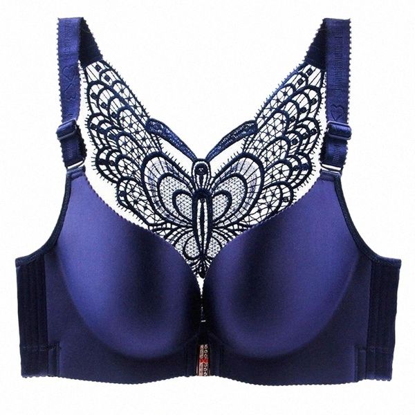 

lace wireless front closure bras for women lingerie comfort push up bra beauty back bralette a7xx#, Red;black