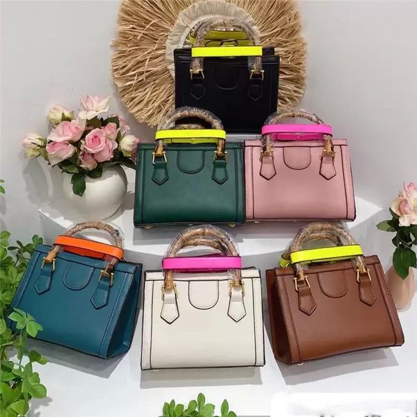 

2022 Fashion Men Womens Designer Bamboo Handbag for women Brand Bag with Handles PU Leather Fashion Shoulder Bags Top Quality Handbags, Box
