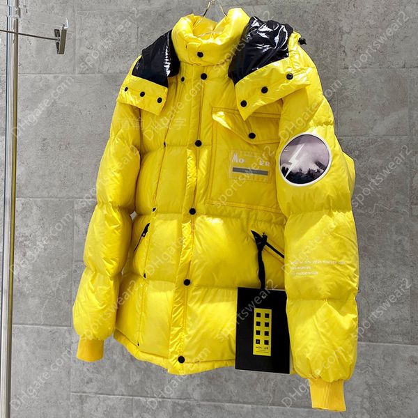 

white duck down jacket european trend brand fashion yellow bomber jackets casual prom outfit men doudoune homme, Black;brown