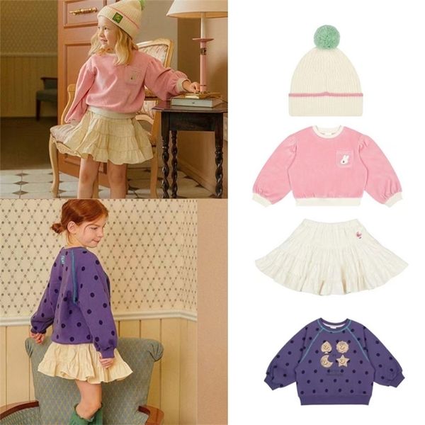 

clothing sets toddler girl clothes ps brand korean autumn baby sweatshirts and skirts 2pcs kids fashion pullover outwear 220915, White