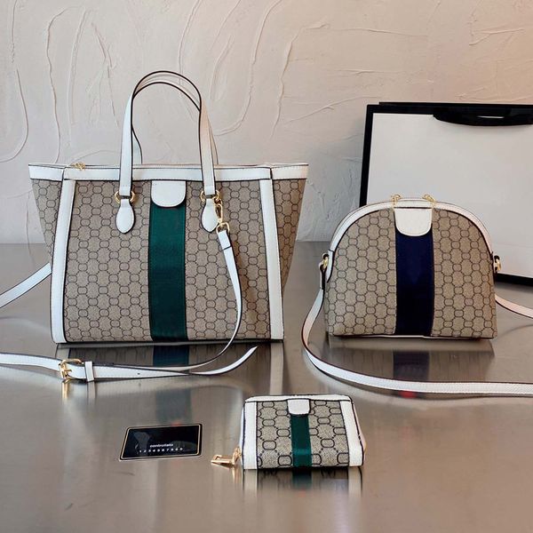 

designer fashion woman shoulder bags three-piece totes handbag genuine leather classic pattern design super large capacity gifts by brand 03