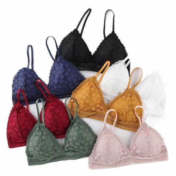 

bras triangle cup bra comfortable breathable stretchy lace trim wire sports bralette with padded q2yl#, Red;black