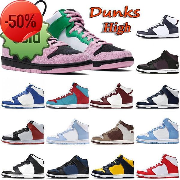 

high cut mens women invert celtics suede designer shoes sb dunks lucky green black white beige off dark grey sulfur fragment midnight