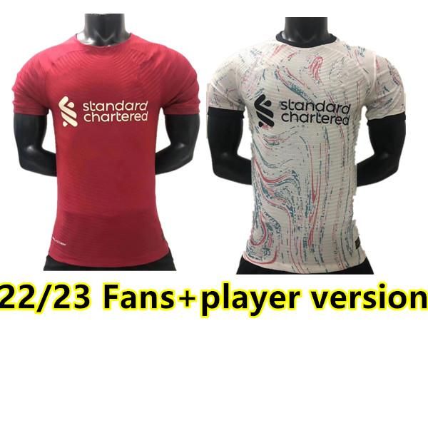 

2023 soccer jerseys player version home red 2022 fan version away white polo third yellow thailand mohamed goalkeeper football shirts 22, Black;yellow
