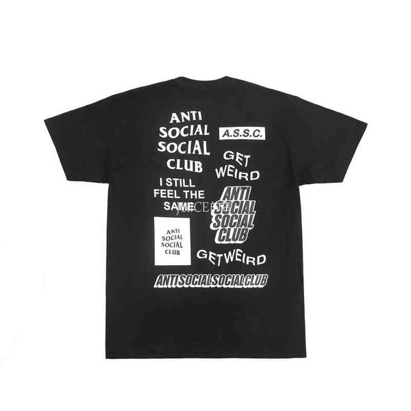 

t shirts mens womens palm angle designers t shirt anti social club back short sleeve t, White;black