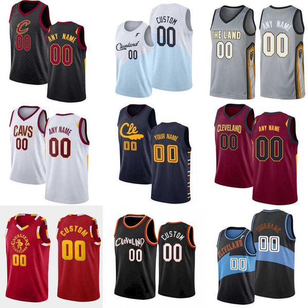 

75th custom men jersey women youth kevin 6 pangos isaac 35 okoro ricky 3 rubio lamar 8 stevens cleveland''cavaliers''bas, Black;red