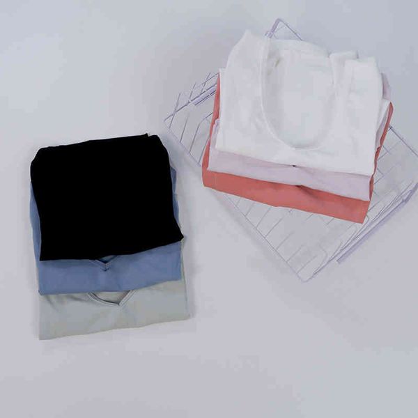 

brand active shirts tees l&u home yoga women's sports t-shirt quick drying tight short t-shirt v-neck u-back nylon