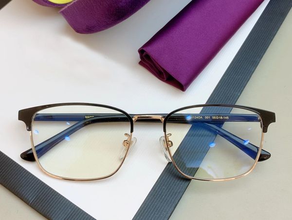 

fashion sunglasses frames 1124oa eyeglasses mens black/gold full rim rectangle shape 55mm