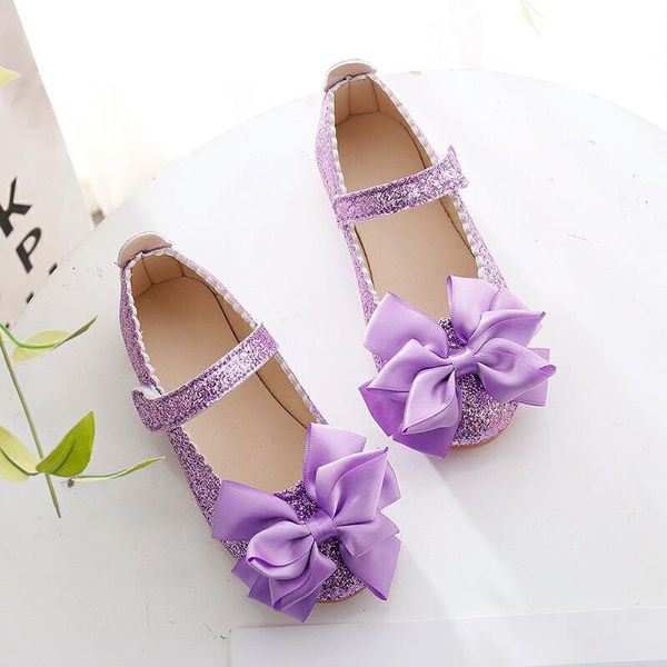 

sneakers flowers kids girls sequins purple gold princess shoes for children baby little party wedding dance 220915, Black;red