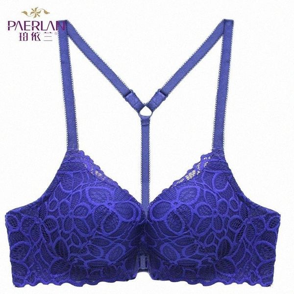 

underwear y shoulder strap female bra front buckle lace-small chest gather women push up bras d55c#, Red;black