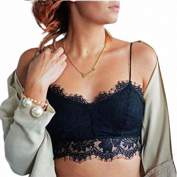 

bras sell stylish women's sleeveless lace flower hollow out solid vest crochet tank bralette bra cami crop nightclub i4sz#, Red;black