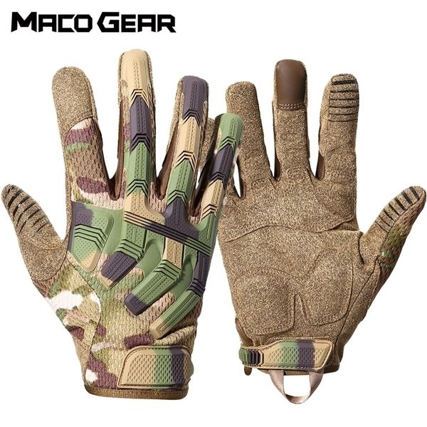 

five fingers gloves touch screen tactical cycling training climbing bicycle riding fitness hunting hiking outdoor work full finger glove men, Blue;gray