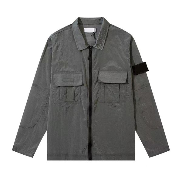 

shirt toney functional brand pocket jackets coat double metal jacket nylon reflective sun protection windbreaker jacket men size m-2xl, Black;brown