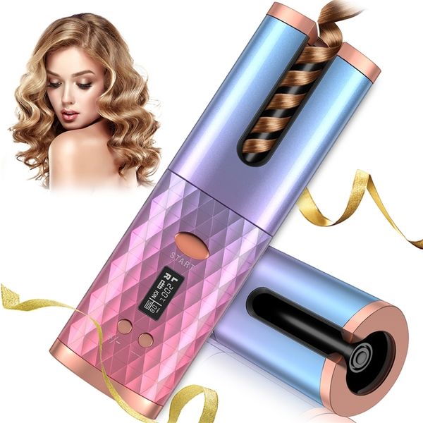 

curling irons lofamy sl886 wireless auto for professional hair curler usb rechargeable rotating curle styling tools 220916
