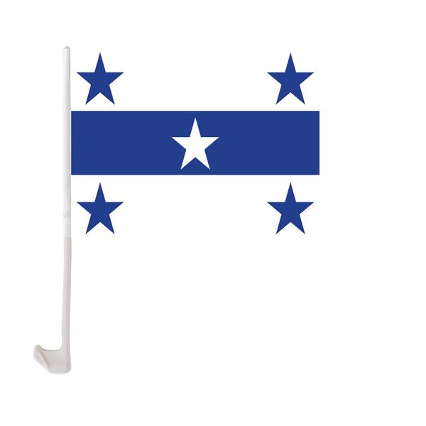 

30x45cm gambier islands car flag polyester uv protection window clip car decoration banner with flagpole