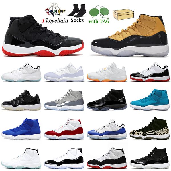 

with box 11 jumpman 11s basketball shoes women mens black yellow high white bred cherry dolphins cool grey trainers space jam unc win link m