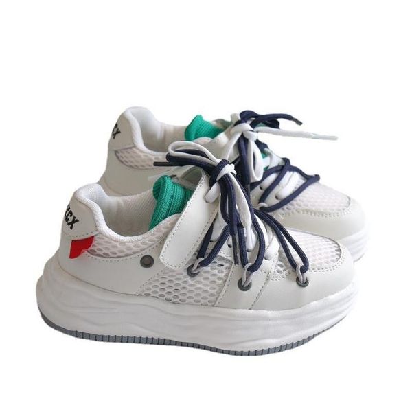 

sneakers kids shoes children casual footwear summer boys girls single net hollow blank e6191, Black;red