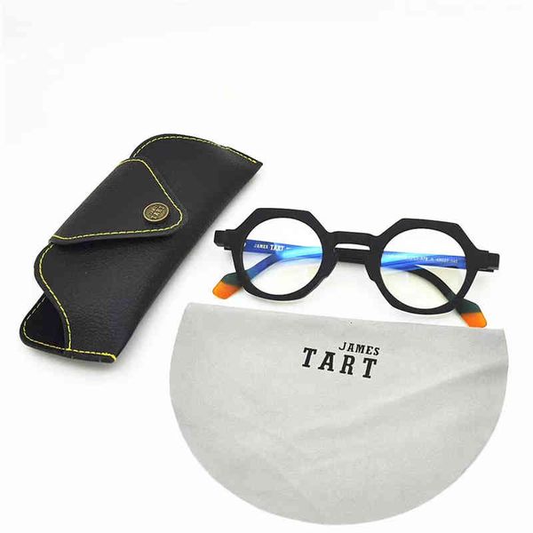 

sunglasses james tart 378 optical eyeglasses for retro style anti-blue light lens plate full frame with box, White;black