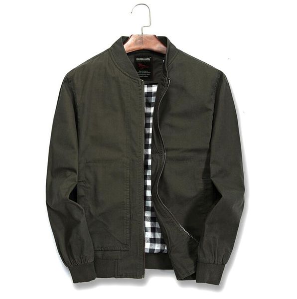 

spring new men's jacket pure cotton wash casual slim coat baseball uniform thin youth men's wear mm13llh18, Black;brown