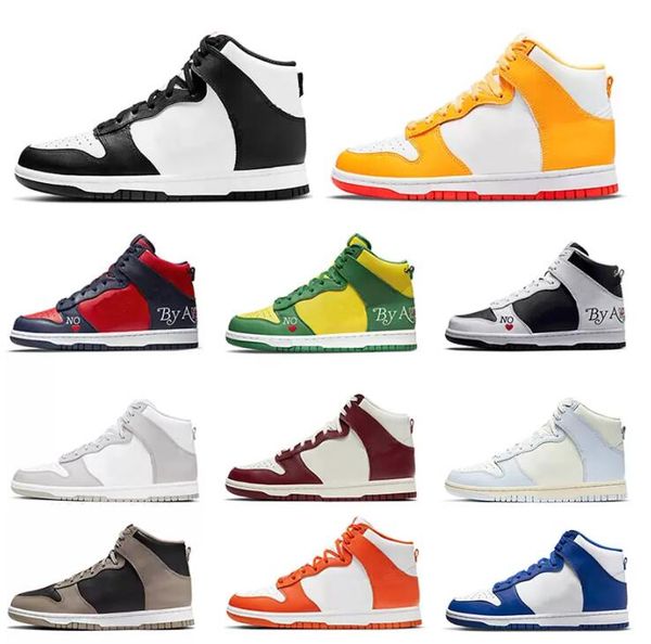

17clor 2022 men women high og pollen running shoes mens sneakers sports trainers white oreo university blue black trainers sneakers size 36-