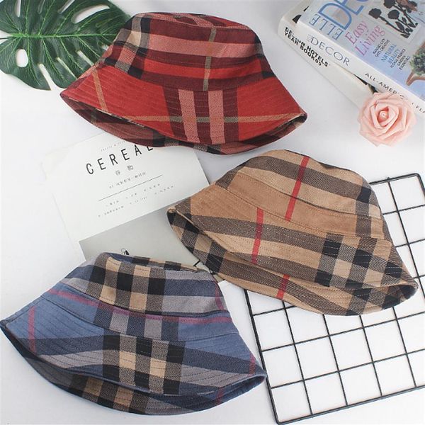 

21ss 5color bucket hat wide brim hats suede fabric fashion stripe brand designer women nylon autumn spring foldable fisherman sun cap t2480, Blue;gray