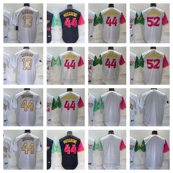 

2022 new baseball jersey 44 joe musgrove 52 mike clevinger 13 manny machado stitched jerseys men size s--xxxl, Blue;black