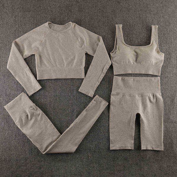 

women's camp pants yoga suit conjunto de sin costuras para mujer ropa portiva entrenamiento gimnasio corto manga larga leggings cintura, Black;white