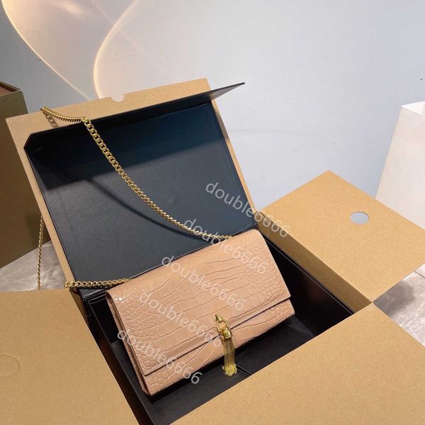 

luxury designer sunset bag classic latest color women shoulder bags chain handbag toothpick pattern leather womens cross body handbags