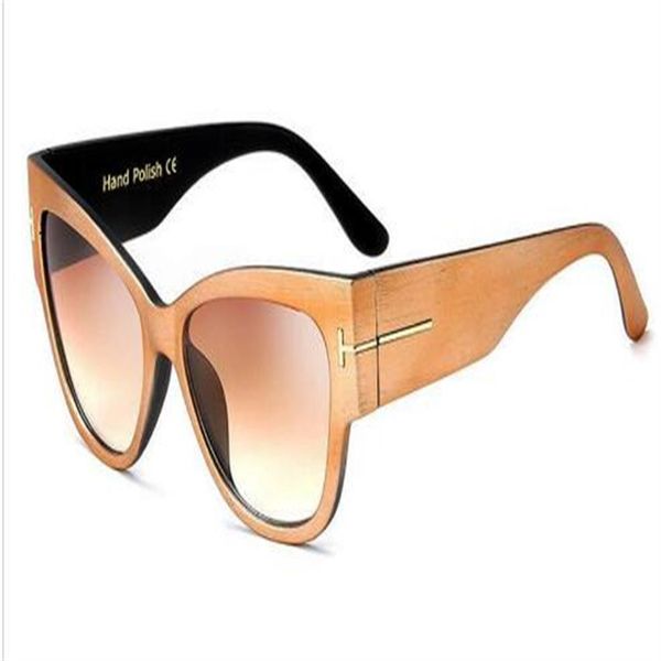

luxury-new fashion brand designer tom cat eye sunglasses women oversized frame vintage sun glasses uv400 k0106 sa35297u, White;black