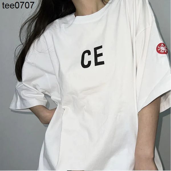 

men's boys and girls t-shirts live cavempt fashion brand simple reflective versatile network red short sleeve round neck solid t couple, White;black