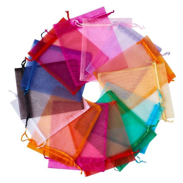 

jewelry pouches bags 14x17cm black rec jewelry packing dable pouches whole 100pcs/lot organza gift bags favour goodie candy packagin dhepv, Pink;blue