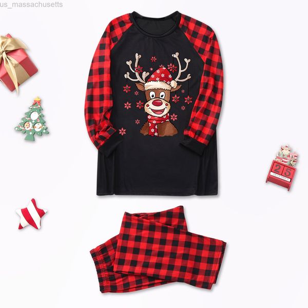 

family matching outfits parent-child man dad outfit parent-child warm christmas set plaid printed home wear pajamas family matching pajamas, Blue